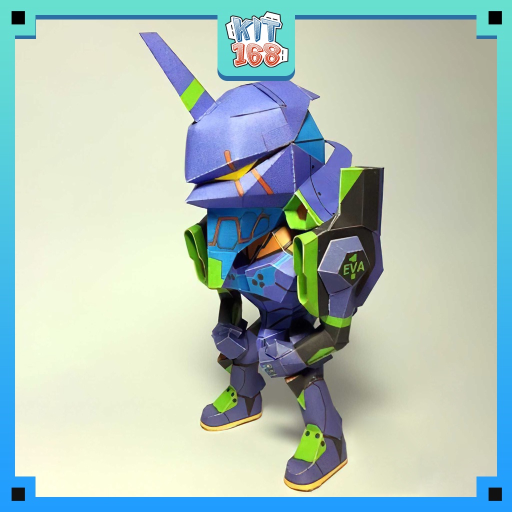 Mô hình giấy Anime Game Robot Gundam SD Unit-01 - Neon Genesis Evangelion