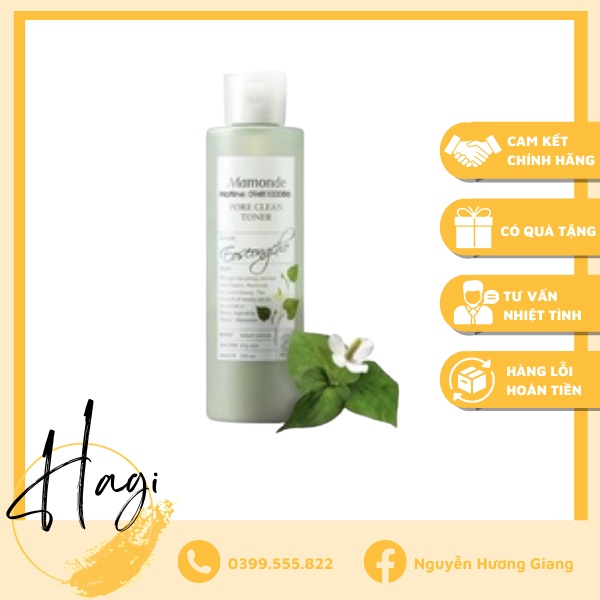 Nước hoa hồng diếp cá bùn non Mamonde Pure Clean Toner - Guu