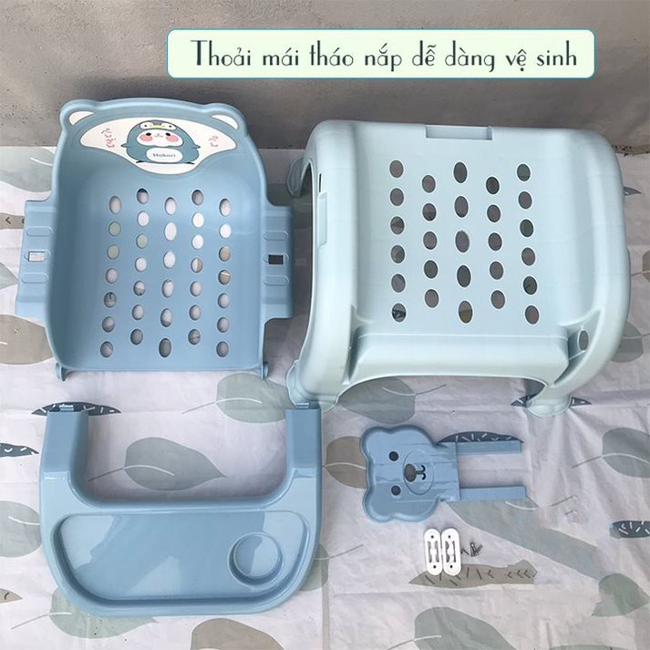Ghế gội đầu - ăn dặm - ngồi chơi đa năng 3 in 1 dành cho bé yêu nhựa Việt nhật Hokori VN1916