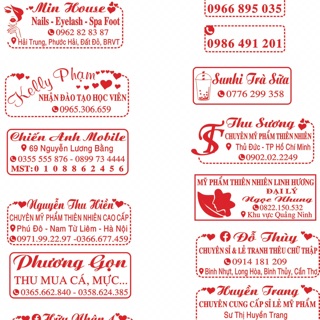 Dấu mộc tên shop