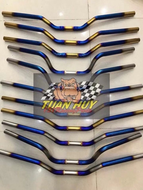 Ghi đông titanium thanh ngang phi 22mm trực tiếp msx , pcx , tnt , z125 , demons ...