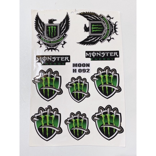 Decal tem nổi tổng hợp mẫu Monster... cao cấp dán xe máy, ô tô, mũ bảo hiểm chống thấm nước, chống bay màu