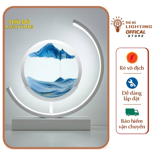 Đèn Bàn Tranh Cát 3D Chuyển Động Đèn Ngủ Tranh Cát 3D Tạo Hình Nghệ Thuật Thủ Đô Lightning Bảo Hành Suốt 12 Tháng