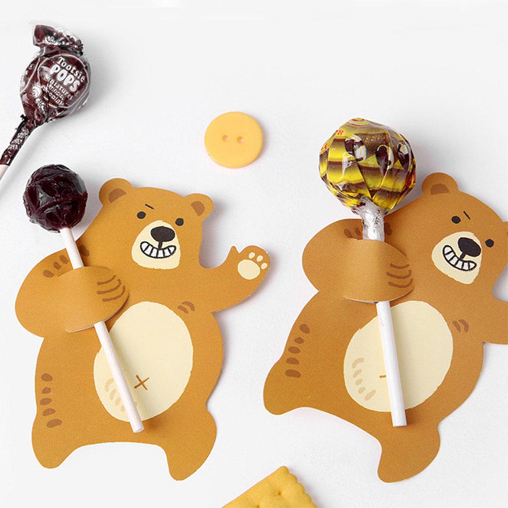 Set 50 Thiệp Kẹo Hình Gấu Koala / Thỏ Đáng Yêu