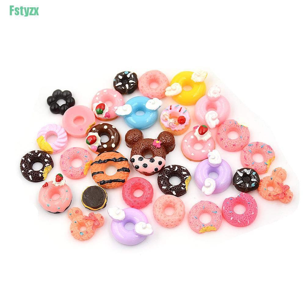 fstyzx 30Pcs 1:12 Dollhouse Miniature Food Home Craft Ornament Doll Dessert Kids Toy