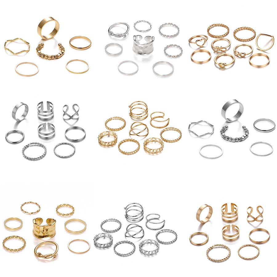 Set 10 Nhẫn Đeo Khớp Ngón Tay Thời Trang Cho Nữ