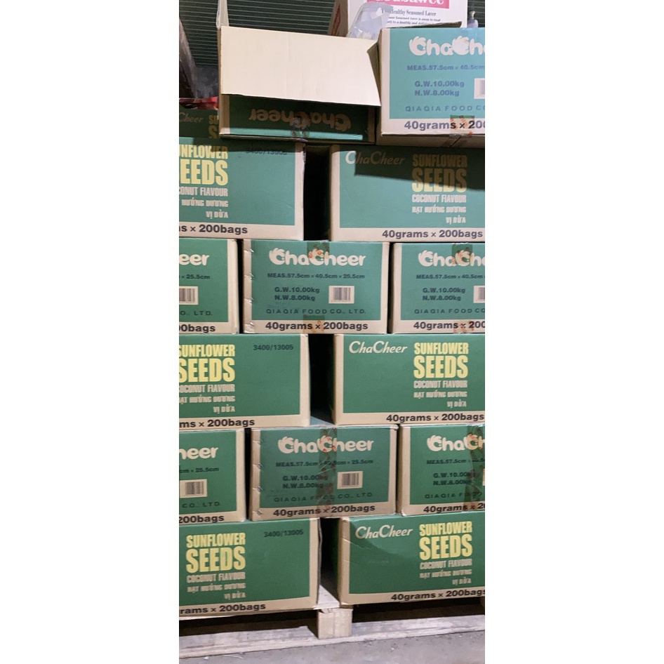 Thùng 64 túi hạt hướng dương Chacheer vị dừa nhập khẩu 130gr