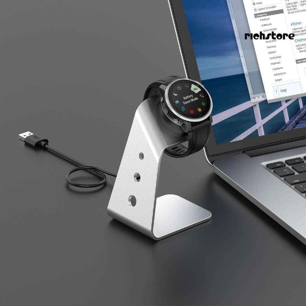 Đế Sạc Nhanh Cho Đồng Hồ Thông Minh Garmin Forerunner 745 / Vavenu Sq / Fenix 6