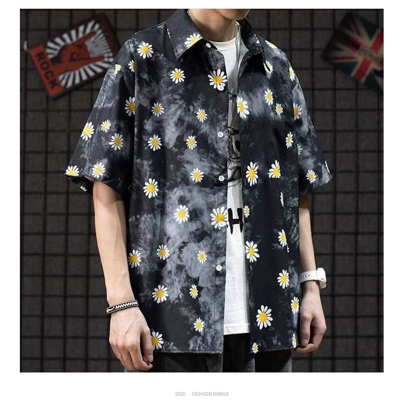 [Mã FAMAYMA2 giảm 10K đơn 50K] [ SALE SOCK] - áo sơ mi voan lụa nam in bông cúc cực hot | BigBuy360 - bigbuy360.vn