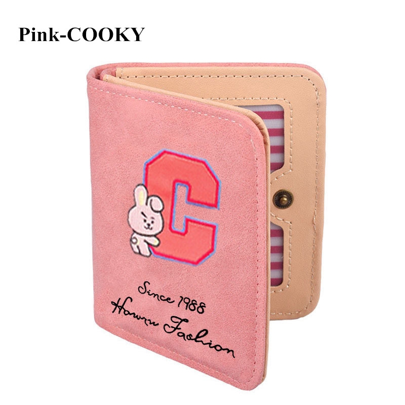 KPOP BT21 Short Wallet BTS Cartoon Card Pack Letter wallet