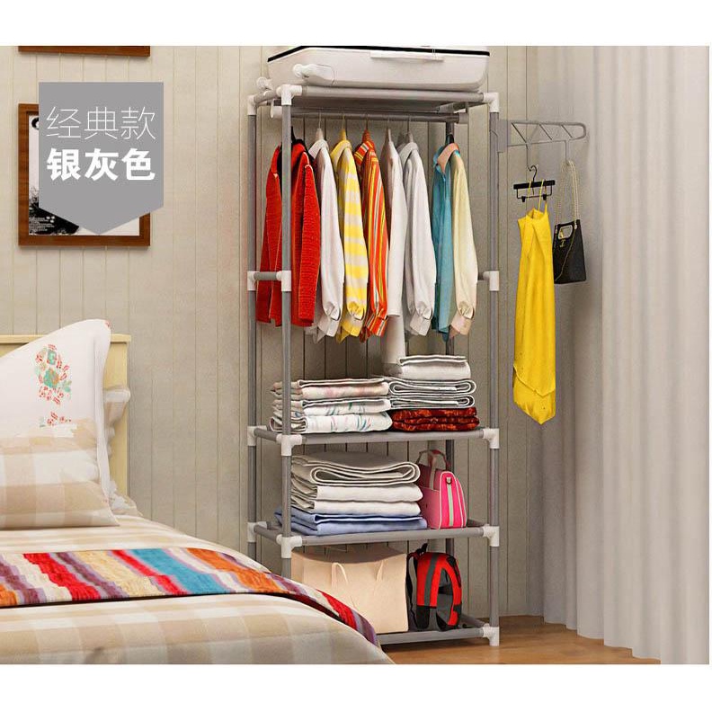 Giá Treo Quần Áo 2 Tầng Có Bánh Xe, Kệ Treo Quần Áo Dùng Cho Phòng Ngủ, Phòng Khách, Livetream, Spa
