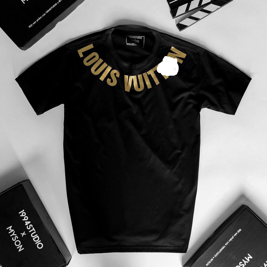[COMBO MUA 1 ÁO TẶNG 1 MŨ TRƠN LƯỚI THỜI TRANG ] Áo phông L.Vuiton Unisex chất liệu cotton , áo thun Unisex thời trang | BigBuy360 - bigbuy360.vn