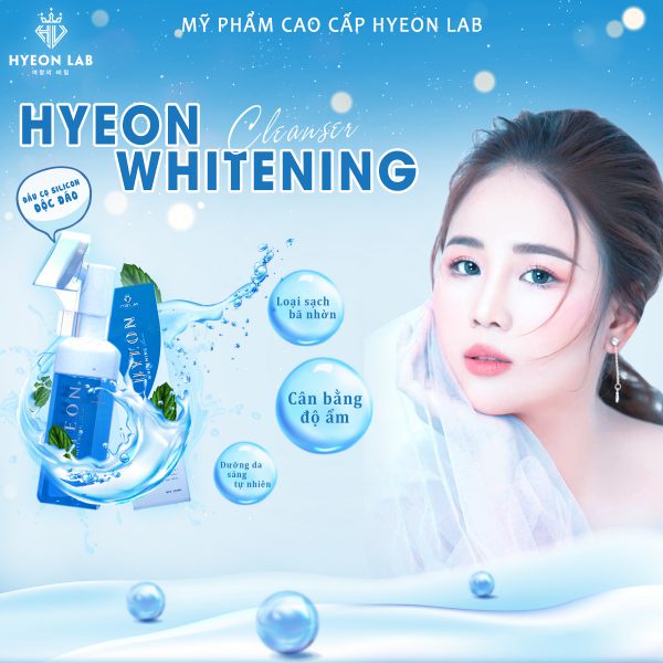 Sữa Rửa Mặt Hyeon Lab [ Hyeon Whitening Cleanser ] Đầu Cọ Silicon Siêu Mềm, Siêu Phẩm Dành Cho Mọi L
