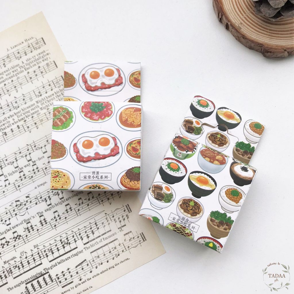 Washi tape food băng keo giấy họa tiết thức ăn nhiều màu sắc trang trí sổ