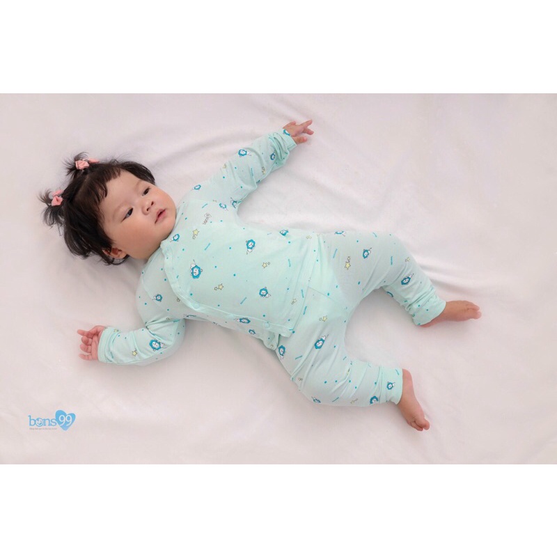 Bộ dài sơ sinh Bons99 bamboo cài chéo