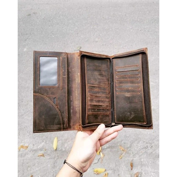 [BẢO HÀNH TRỌN ĐỜI] Ví Dài Nam / Bóp Da Nam Đựng THẻ Cao Cấp Hàng Đẹp Gạt Tàn Store / Cam Kết Da Bò Thật 100% - VD-L122