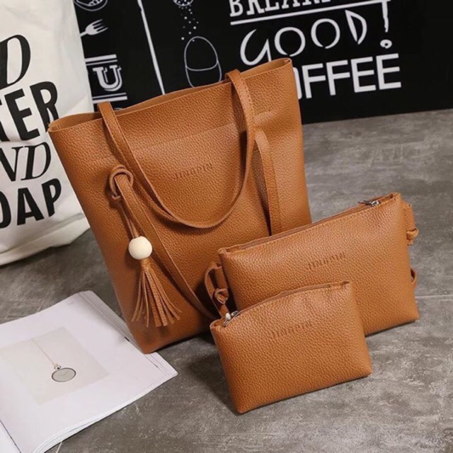 Set 3 túi ví chất da mềm