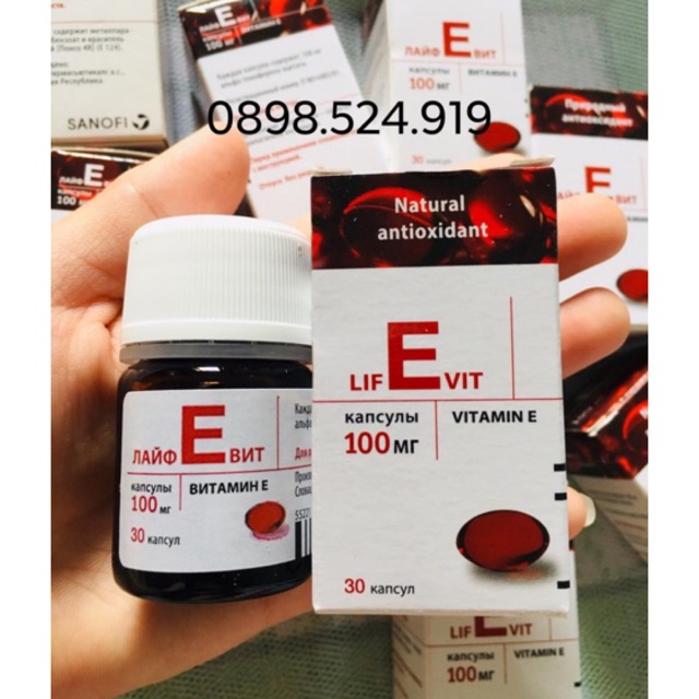 [ RẺ NHẤT SHOPEE ] Vitamin E Đỏ Nga đầy đủ bill