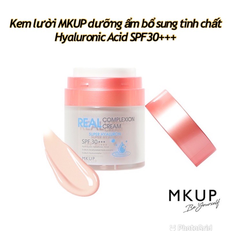 (Sẵn ~ có Bill )Kem lười MKUP dưỡng ẩm bổ sung tinh chất Hyaluronic Acid SPF30+++- 30ml