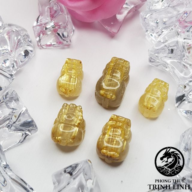 MẶT TỲ HƯU VÀNG SIZE MINI LÀM NHẪN