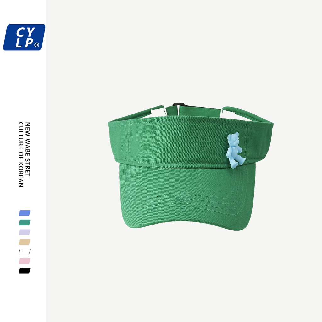 Nón Lưỡi Trai Nửa Đầu Chống Nắng Phong Cách Hàn Quốc Họa Tiết Gấu Hoạt Hình Dễ Thương