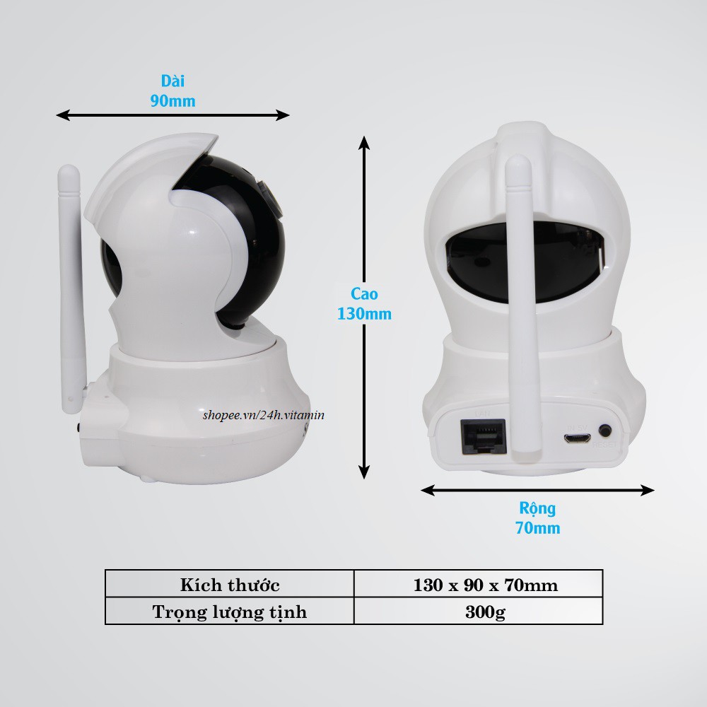 Camera wifi SiriHome trong nhà mới nhất FullHD 3.0MP xoay 360 độ | BigBuy360 - bigbuy360.vn