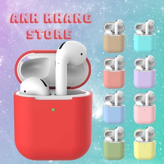 Vỏ ốp case airpods 1 / airpods 2 màu trơn.