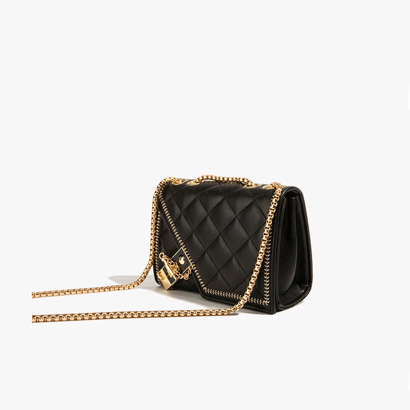 Túi đeo chéo IELGY họa tiết sọc thoi thiết kế dáng vuông phong cách Hàn Quốc