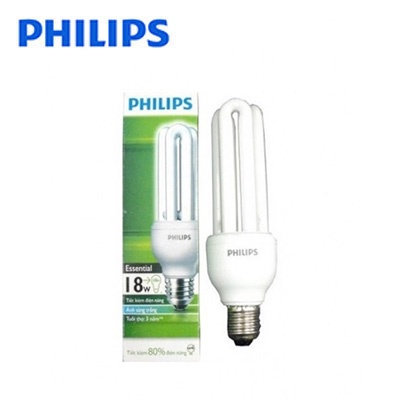 ⚡GIAO HỎA TỐC⚡ Bóng Đèn Chữ U Compact Philips 18W