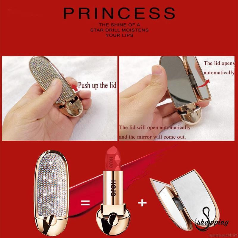 [Hàng mới về] Son môi thỏi chống thấm nước lâu trôi với thiết kế kèm gương tiện dụng sang trọng | BigBuy360 - bigbuy360.vn