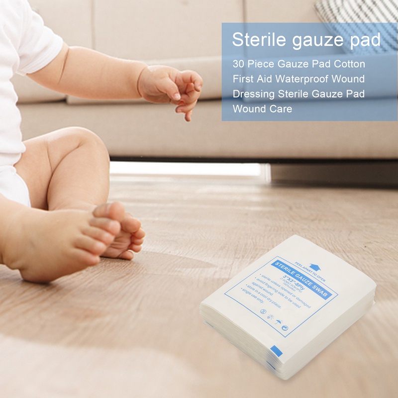 [Hàng mới về] Set 30 miếng gạc cotton y tế chống thấm nước tiện dụng