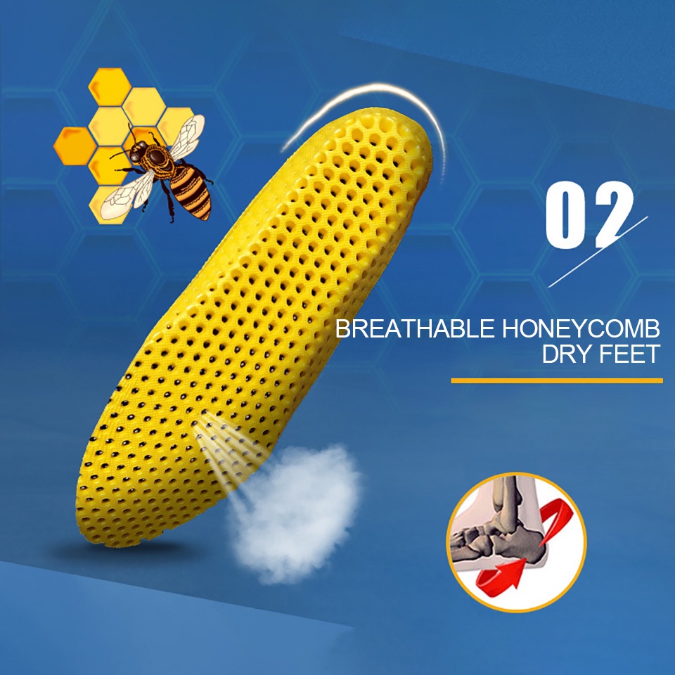 Miếng Lót Giày Thể Thao Thoáng Khí Thấm Hút Tốt Chống Sốc Tiện Dụng Cho Nam Và Nữ