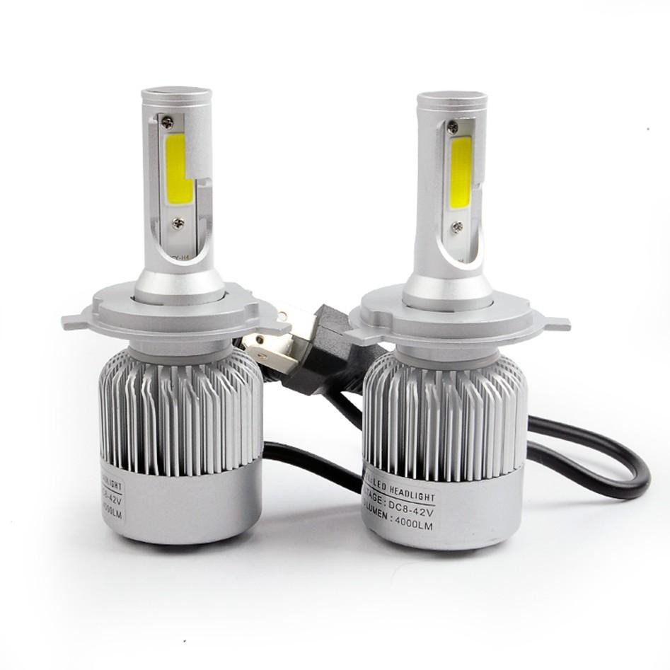 Bộ 2 Đèn Pha Led Cob C6 H4 36w - 3800lm Hi Lo Wkd Cho Xe Hơi