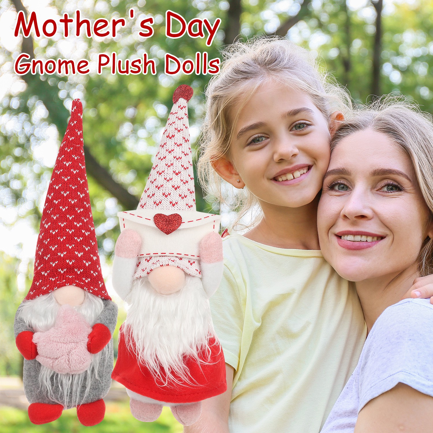 Búp Bê Nhồi Bông Hình I Love Mom / Gnome Dễ Thương Dùng Làm Quà Tặng Ngày Của Mẹ