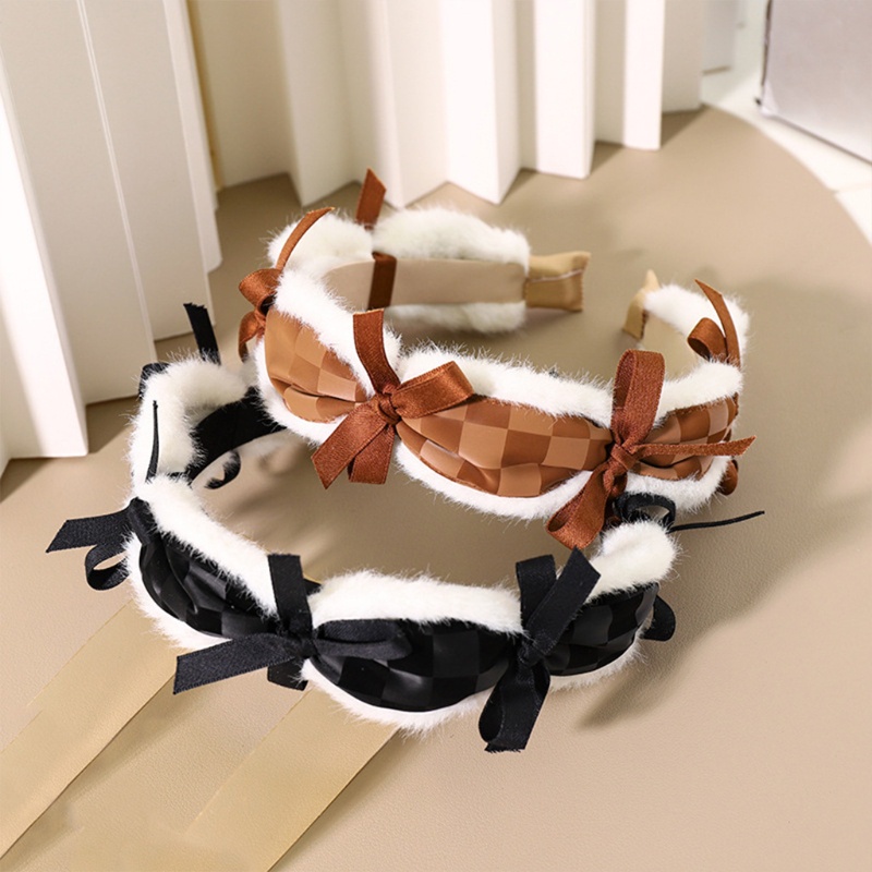 Băng Đô Bằng Da Pu Họa Tiết Kẻ Sọc Thanh Lịch Dành Cho Nữ