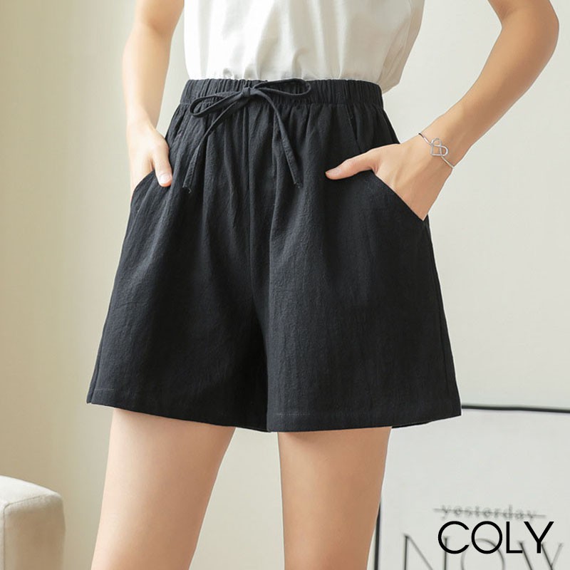 Quần short, quần đùi nữ vải đũi siêu mát | BigBuy360 - bigbuy360.vn