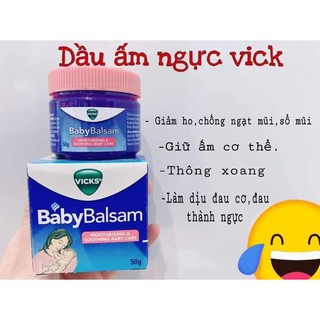 Dầu Bôi Ấm Ngực Vick Baby Balsam  - Dầu bôi ấm ngực