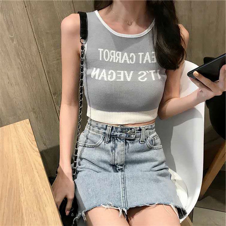 Áo Lửng Hai Dây Dáng Ôm Phong Cách Hong Kong Thời Trang Mùa Hè Quyến Rũ Dành Cho Nữ