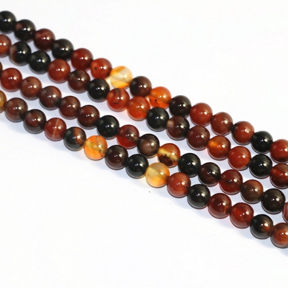 Chuỗi hạt đá mã não kích thước hạt 4mm 6mm 8mm 10mm dùng làm đồ trang sức thủ công