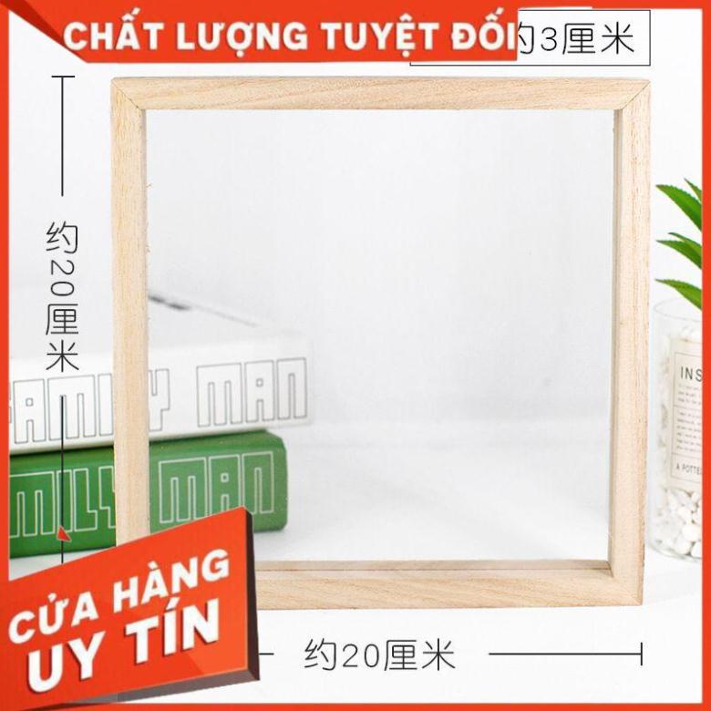 Khung gỗ kính mika 20x20cm loại đẹp