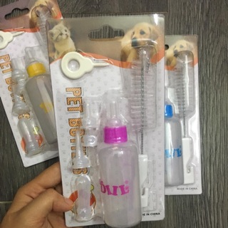 Bộ bình sữa ti cho mèo con sơ sinh
