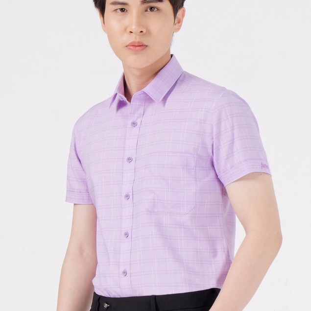 Áo Sơ Mi Nam Cotton slup Sang Trọng , Trẻ Trung Blentino BSL02 Tay Ngắn Regular Fit Công Sở Lịch Lãm