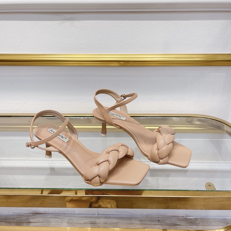 Sandal quai đan gót nhọn fullbox hàng quảng châu cao cấp