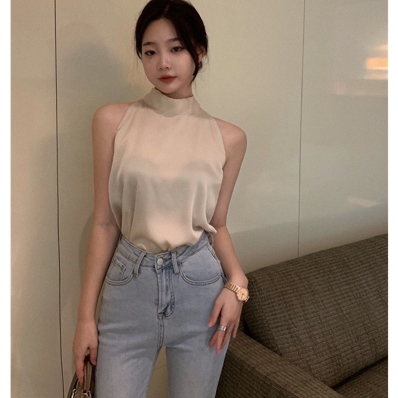 Áo Voan Hai Dây Trễ Vai Phong Cách Quyến Rũ Dành Cho Nữ