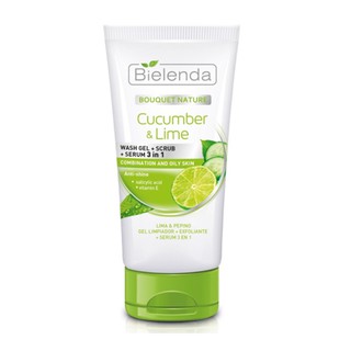 Gel Bielenda 3in1 dưa leo & chanh sạch sáng mịn da