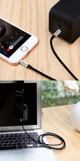 Cáp Baseus Yiven Audio Cable M30 (Đỏ/Đen – 1m)