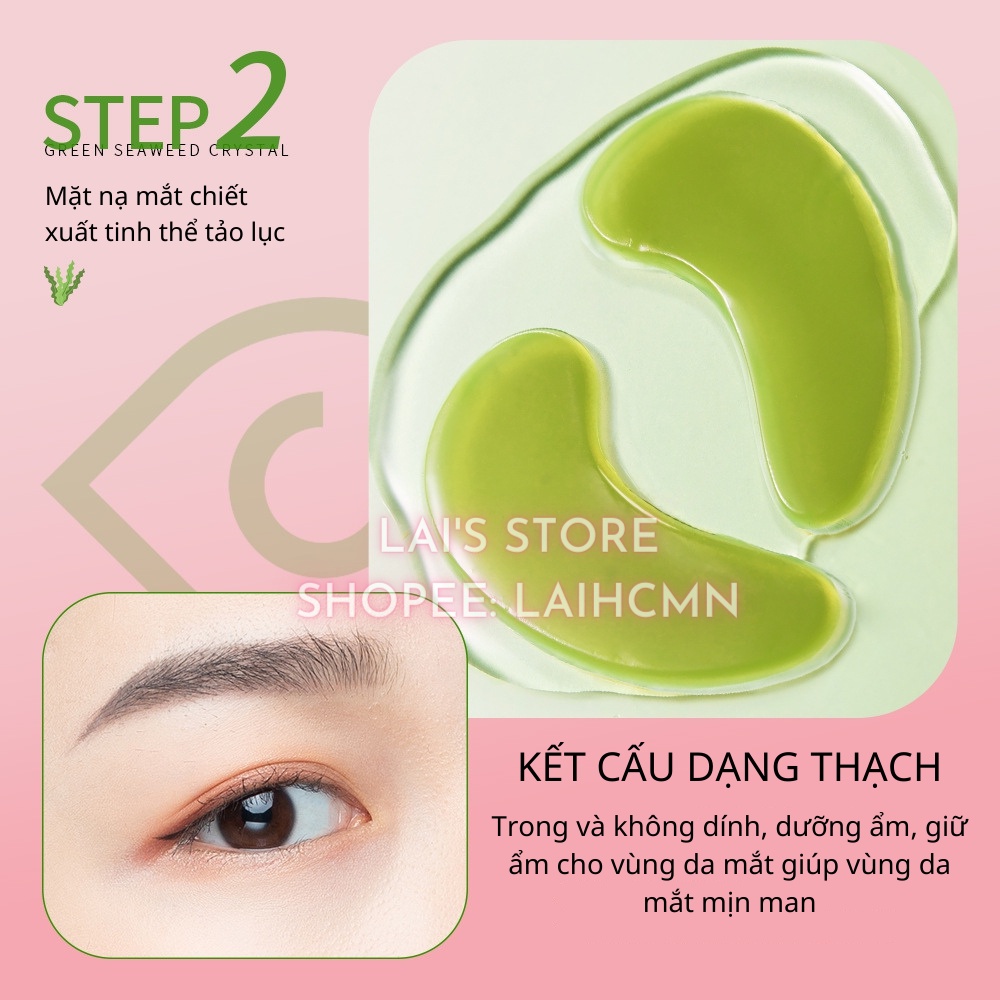 Set Mặt Nạ Mắt Môi Bioaqua Dưỡng Ẩm, Mờ Quầng Thâm, Giảm Nếp Nhăn Mắt, Trẻ Hoá Da, Môi Hồng, Mềm Mịn Và Mọng Nước