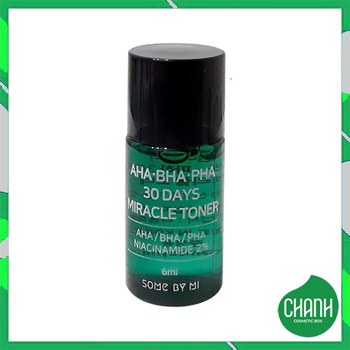 Nước hoa hồng ngăn ngừa mụn Some By Mi AHA-BHA-PHA 30 days miracle toner minisize 6ml