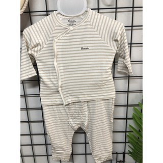 Bộ sơ sinh cài chéo kẻ Avaler