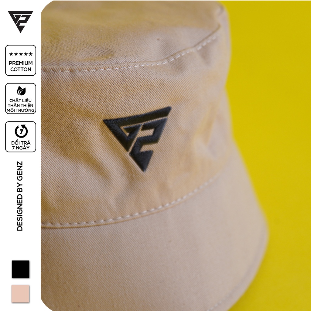 Mũ bucket vành nón cụp thêu logo GENZ nhiều màu phong cách Unisex phù hợp cả nam nữ